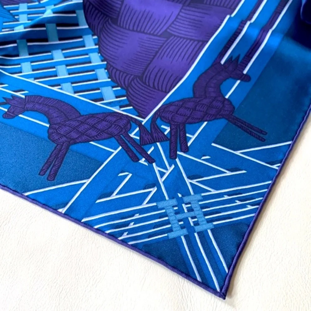 💟💙🐴 NEW Authentic Hermes Masan & Masan Scarf 90 Giftable Package